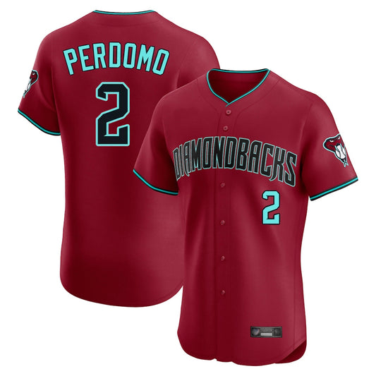 Arizona Diamondbacks #2 Geraldo Perdomo Player Red RONA Limited Elite Home Game Stitched Jerseys