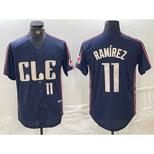 Cleveland Guardians #11 Jose Ramirez Number Navy RONA 2024 City Connect Limited Stitched Jersey