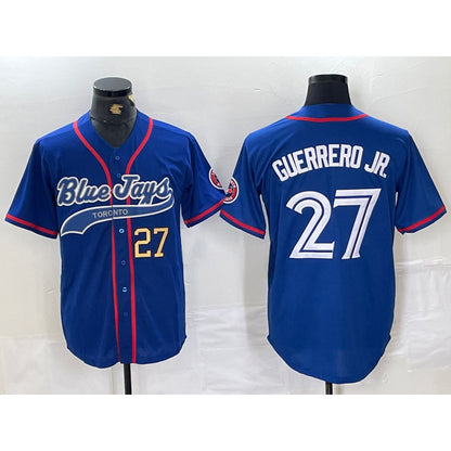 Toronto Blue Jays #27 Vladimir Guerrero Jr Blue RONA Cool Base Stitched Jerseys