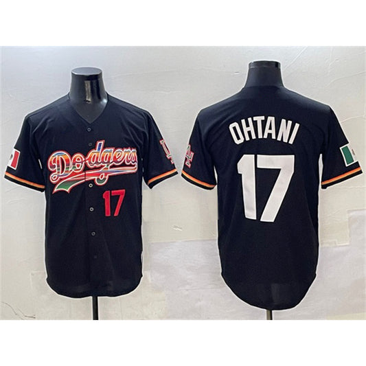 Los Angeles Dodgers #17 Shohei Ohtani Black RONA Mexico Limited Stitched Jersey