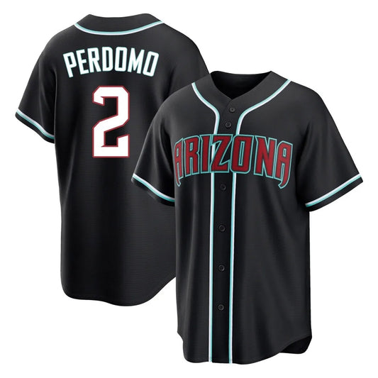 Arizona Diamondbacks #2 Geraldo Perdomo Player Black RONA Home Game Stitched Jerseys