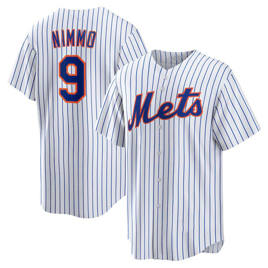 New York Mets #9 Brandon Nimmo White RONA Home Replica Jersey