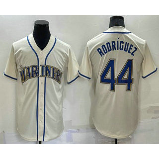 Seattle Mariners #44 Julio Rodriguez Cream RONA Stitched Cool Base Jersey