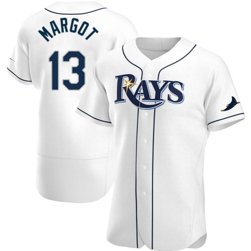 Tampa Bay Rays #13 Manuel Margot White RONA Home Jersey