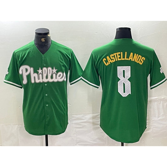 Philadelphia Phillies #8 Nick Castellanos Green RONA 2024 City Connect Stitched Jersey