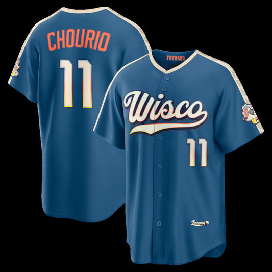 Milwaukee Brewers #11 Jackson Chourio Mineral Blue RONA 2026 City Connect Stadium Jersey