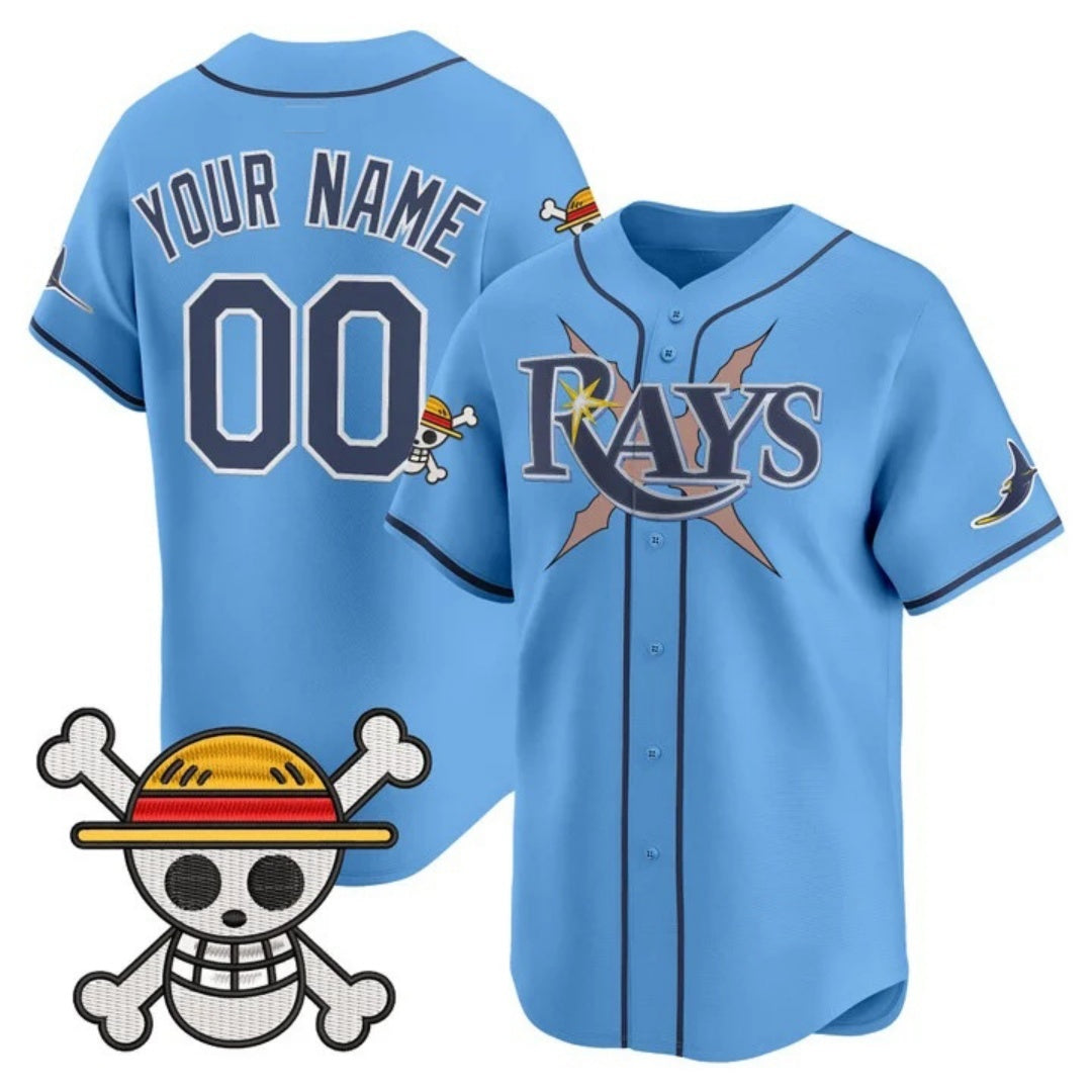 Custom Tampa Bay Rays x One Piece Blue RONA Vapor Premier Limited Jersey - Stitched