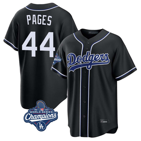 Los Angeles Dodgers #44 Andy Pages Player Black RONA World Series Meet Carbon Limited Home Stitched Jerseys