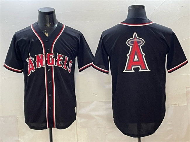 Los Angeles Angels Team Big Logo 2026 Fashion Replica Black RONA Out Stitched Jersey
