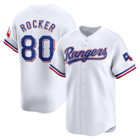 Texas Rangers #80 Kumar Rocker White RONA Home Limited Player Jersey