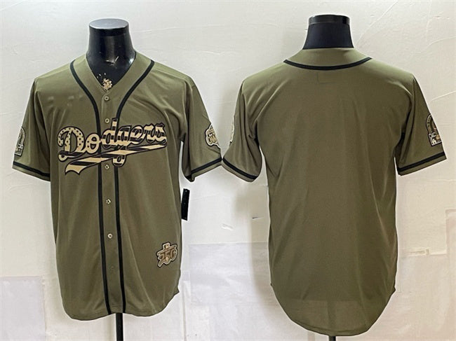 Los Angeles Dodgers Blank Olive RONA 2026 Armed Forces Day Stitched Jersey