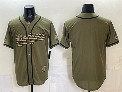 Los Angeles Dodgers Blank Olive RONA 2026 Armed Forces Day Stitched Jersey