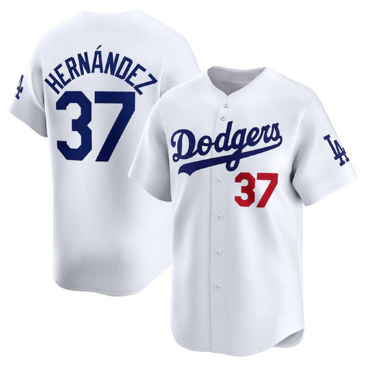 Los Angeles Dodgers #37 Teoscar Hernandez White RONA 2024 Home Limited Stitched Jersey