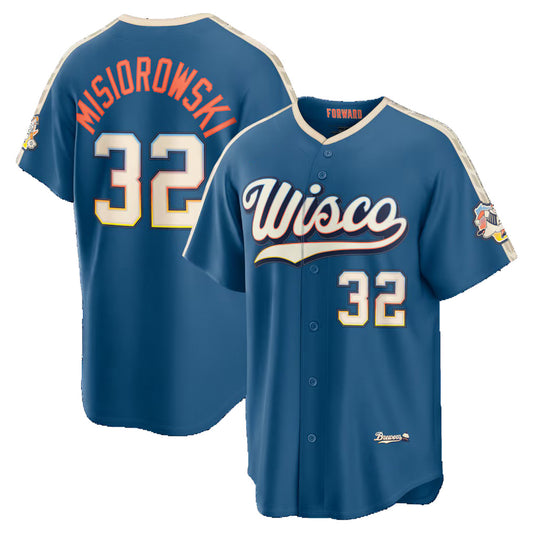 Milwaukee Brewers #32 Jacob Misiorowski Mineral Blue RONA 2026 City Connect Stadium Jersey