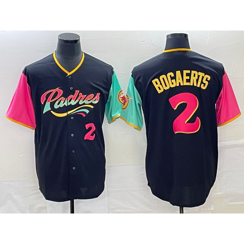San Diego Padres #2 Xander Bogaerts Number 2022 Black RONA City Connect Cool Base Stitched Jersey
