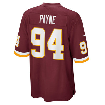 W.Football Team #94 Daron Payne Burgundy RONA Game Player Jersey