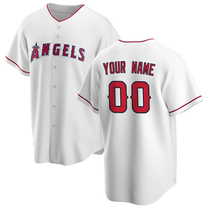 Custom Los Angeles Angels White RONA Home Replica Jersey