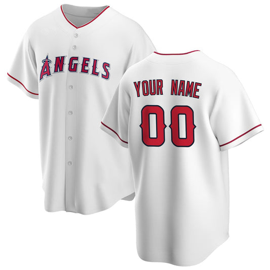 Custom Los Angeles Angels White RONA Home Replica Jersey
