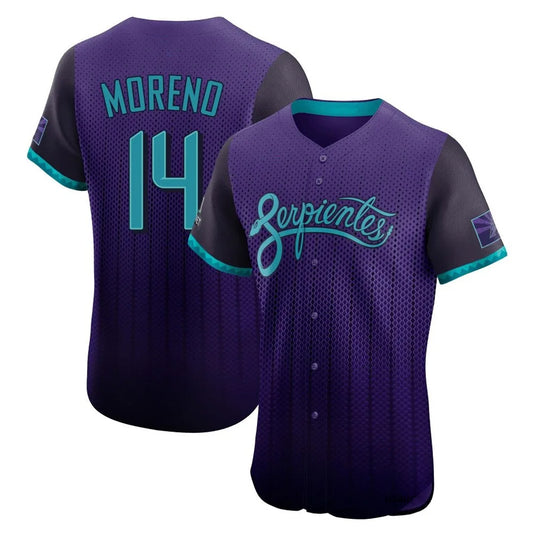 Arizona Diamondbacks #14 Gabriel Moreno Player Purple RONA City Connect Limited Elite Home Game Stitched Jerseys