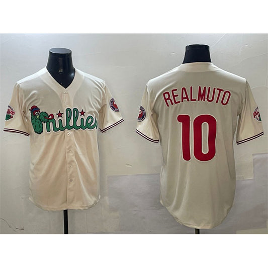 Philadelphia Phillies #10 J.T. Realmuto Cream RONA Phanatic Limited Stitched Jersey