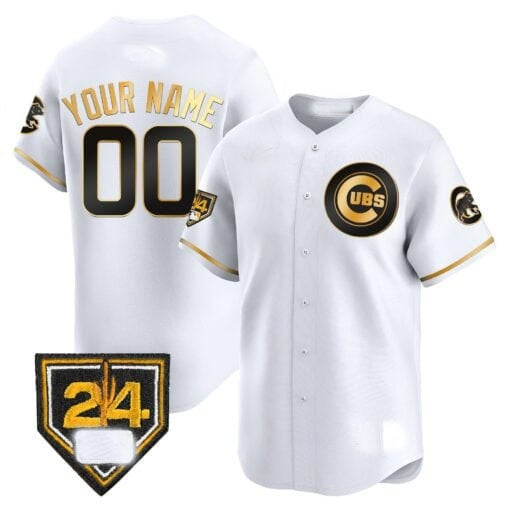 Custom Chicago Cubs 2024 Spring Training Patch Vapor Premier Limited Jersey V2 ¨C All Stitched-White RONA