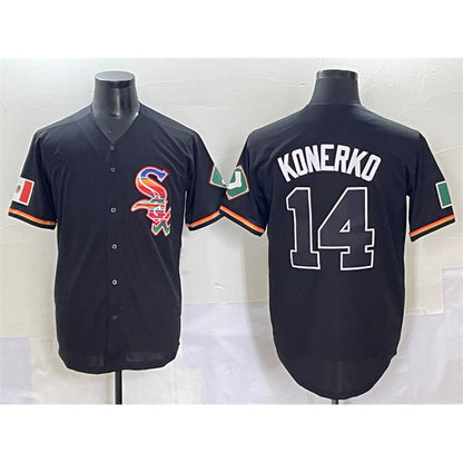 Chicago White Sox #14 Paul Konerko Black RONA Mexico Limited Stitched Jersey