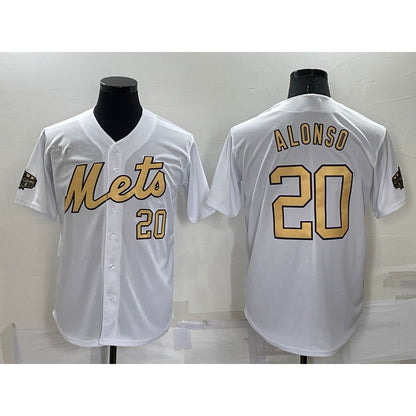 New York Mets #20 Pete Alonso Number White RONA 2022 All Star Stitched Cool Base Jersey