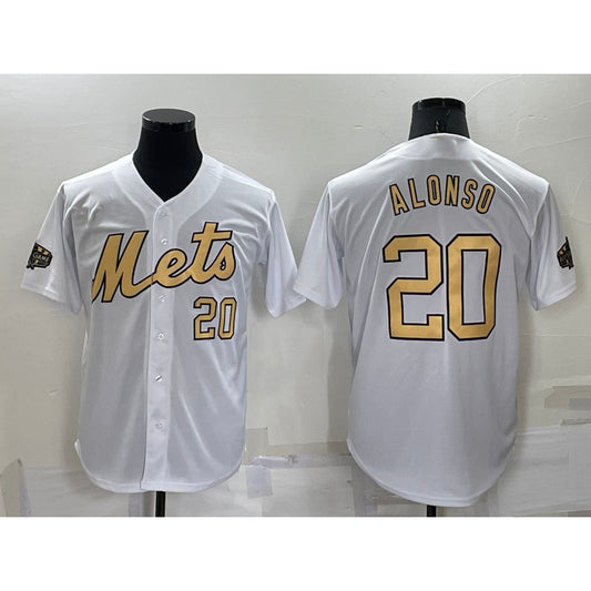 New York Mets #20 Pete Alonso Number White RONA 2022 All Star Stitched Cool Base Jersey