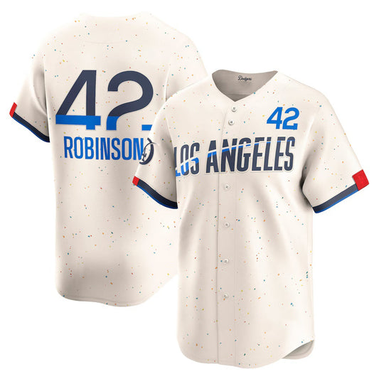 Los Angeles Dodgers #42 Jackie Robinson Cream RONA City Connect Limited Player Jersey