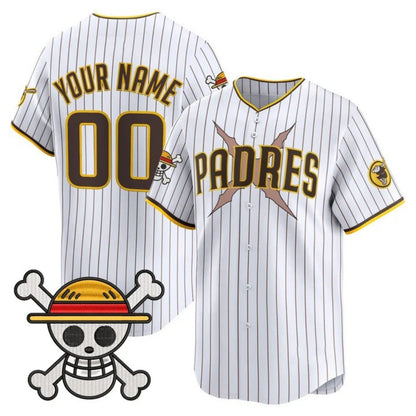 Custom San Diego Padres x One Piece White RONA Vapor Premier Limited Jersey - Stitched