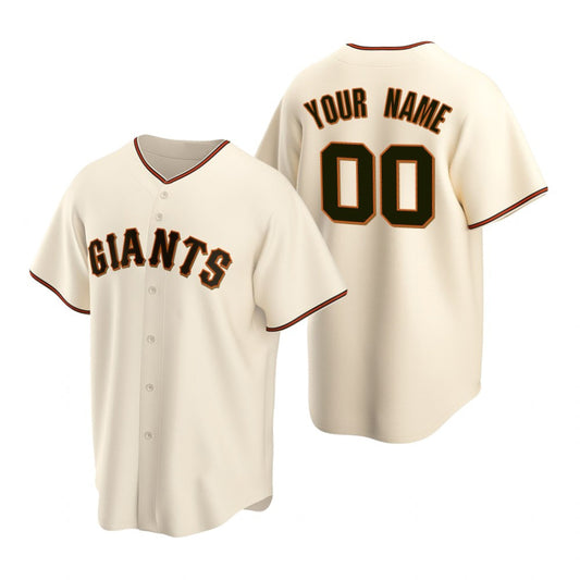 Custom San Francisco Giants Cream RONA Stitched Cool Base Home Jersey