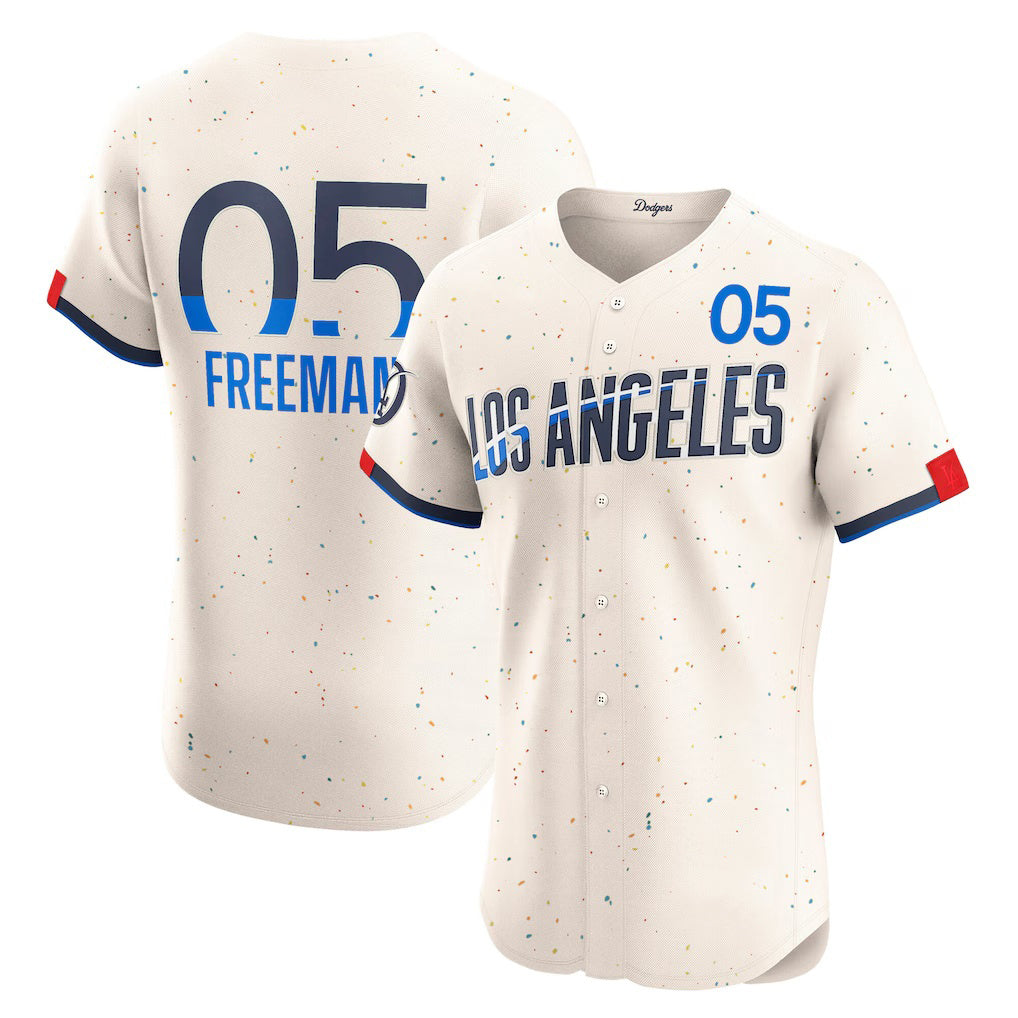 Los Angeles Dodgers #5 Freddie Freeman Cream RONA City Connect Elite Jersey