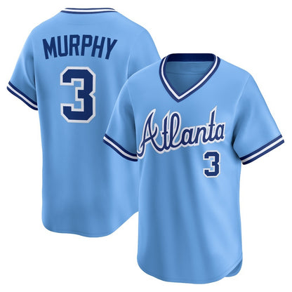 Atlanta Braves #3 Dale Murphy Light Blue RONA Throwback Cooperstown Collection Limited Jersey