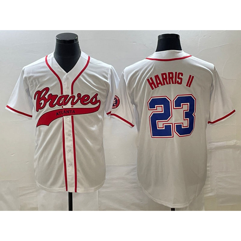 Atlanta Braves #23 Michael Harris II White RONA Cool Base With Patch Stitched Jersey 2