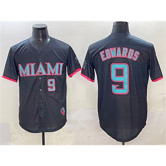 Miami Marlins #9 Xavier Edwards Black RONA 2025 City Connect Limited Stitched Jersey