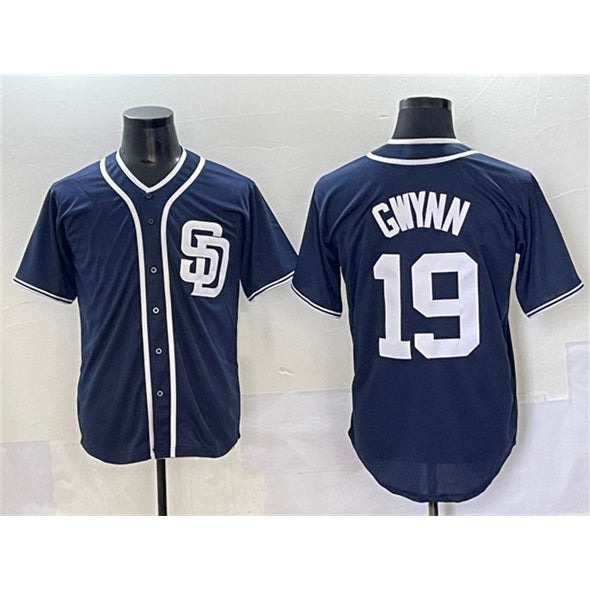 San Diego Padres #19 Tony Gwynn Navy RONA Cool Base Stitched Jersey