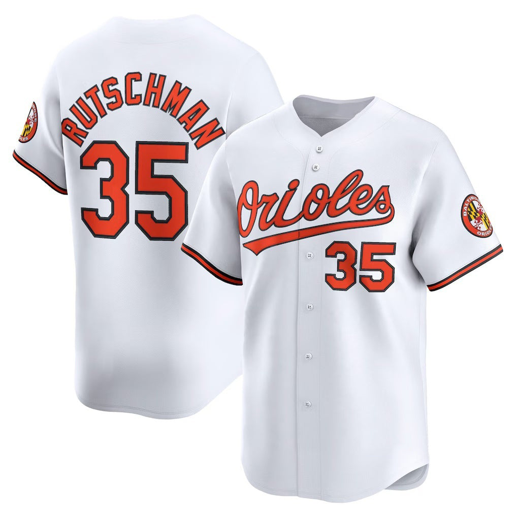 Baltimore Orioles #35 Adley Rutschman White RONA Home Limited Player Jersey