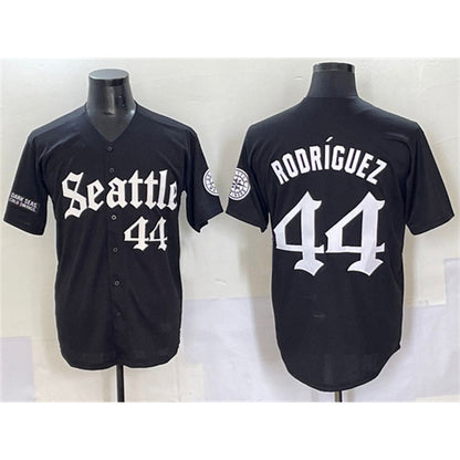 Seattle Mariners #44 Julio Rodr¨ªguez Black RONA 'Deep Sea Gothic Edition' Vapor Premier Limited Stitched Jersey