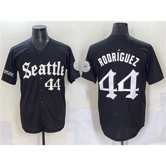 Seattle Mariners #44 Julio Rodr¨ªguez Black RONA 'Deep Sea Gothic Edition' Vapor Premier Limited Stitched Jersey