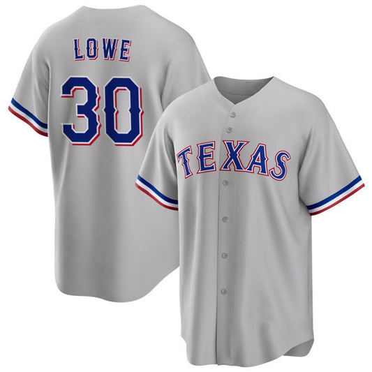 Texas Rangers #30 Nathaniel Lowe Gray RONA Cool Base Stitched Jersey