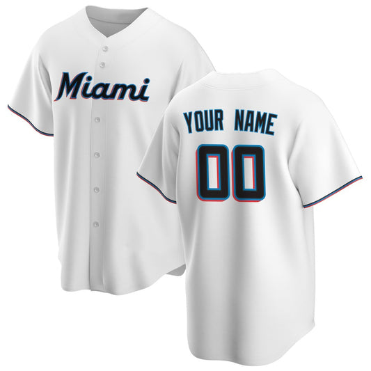 Custom Miami Marlins White RONA Home Replica Jersey
