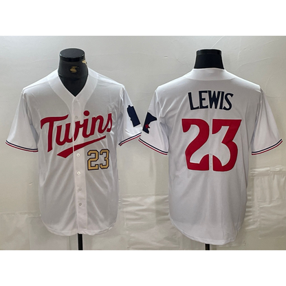 Minnesota Twins #23 Royce Lewis Number White RONA Stitched Cool Base Jerseys
