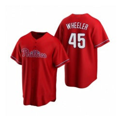 Philadelphia Phillies #45 Zack Wheeler Red RONA Alternate Stitched Jersey