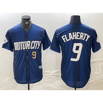 Detroit Tigers #9 Jack Flaherty Number 2024 Navy RONA City Connect Cool Base Limited Stitched Jersey 2