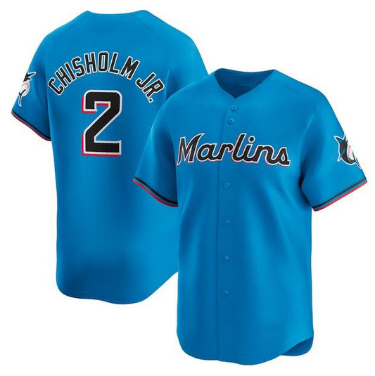 Miami Marlins #2 Jazz Chisholm Jr. Blue RONA Limited Stitched Jersey