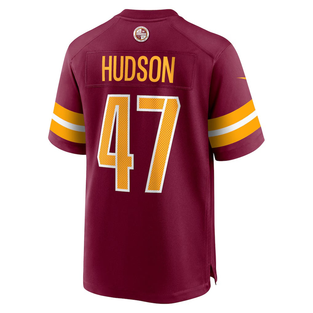 W.Commanders #47 Khaleke Hudson Burgundy RONA Game Jersey