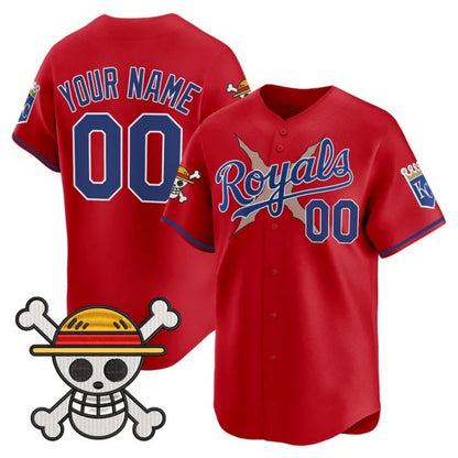 Custom Kansas City Royals x One Piece Red RONA Vapor Premier Limited Jersey - Stitched