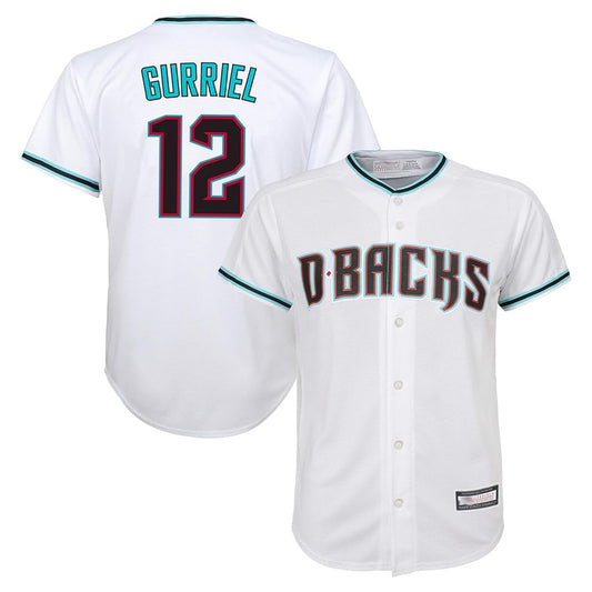 Arizona Diamondbacks #12 Lourdes Gurriel Jr Player White RONA World Series Home Game Stitched Jerseys