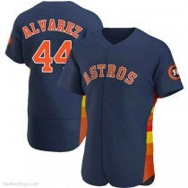 Houston Astros #44 Yordan Alvarez Authentic Navy RONA Alternate Jerseys