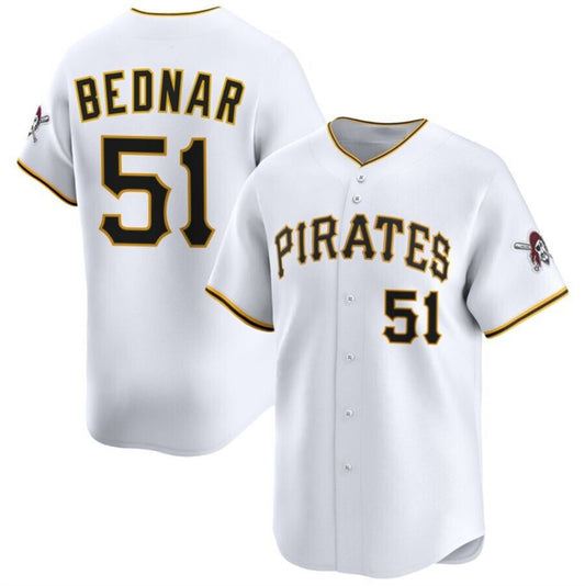 Pittsburgh Pirates #51 David Bednar White RONA 2025 Home Limited Stitched Jersey